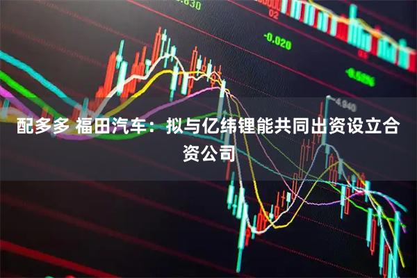 配多多 福田汽车：拟与亿纬锂能共同出资设立合资公司