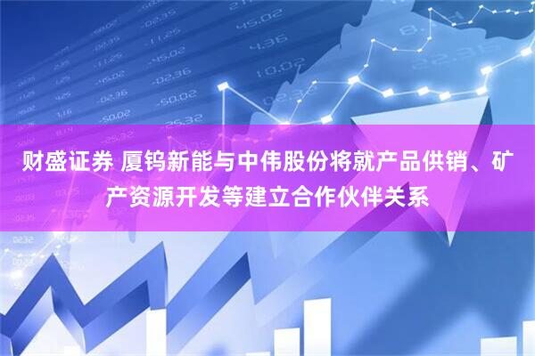 财盛证券 厦钨新能与中伟股份将就产品供销、矿产资源开发等建立合作伙伴关系
